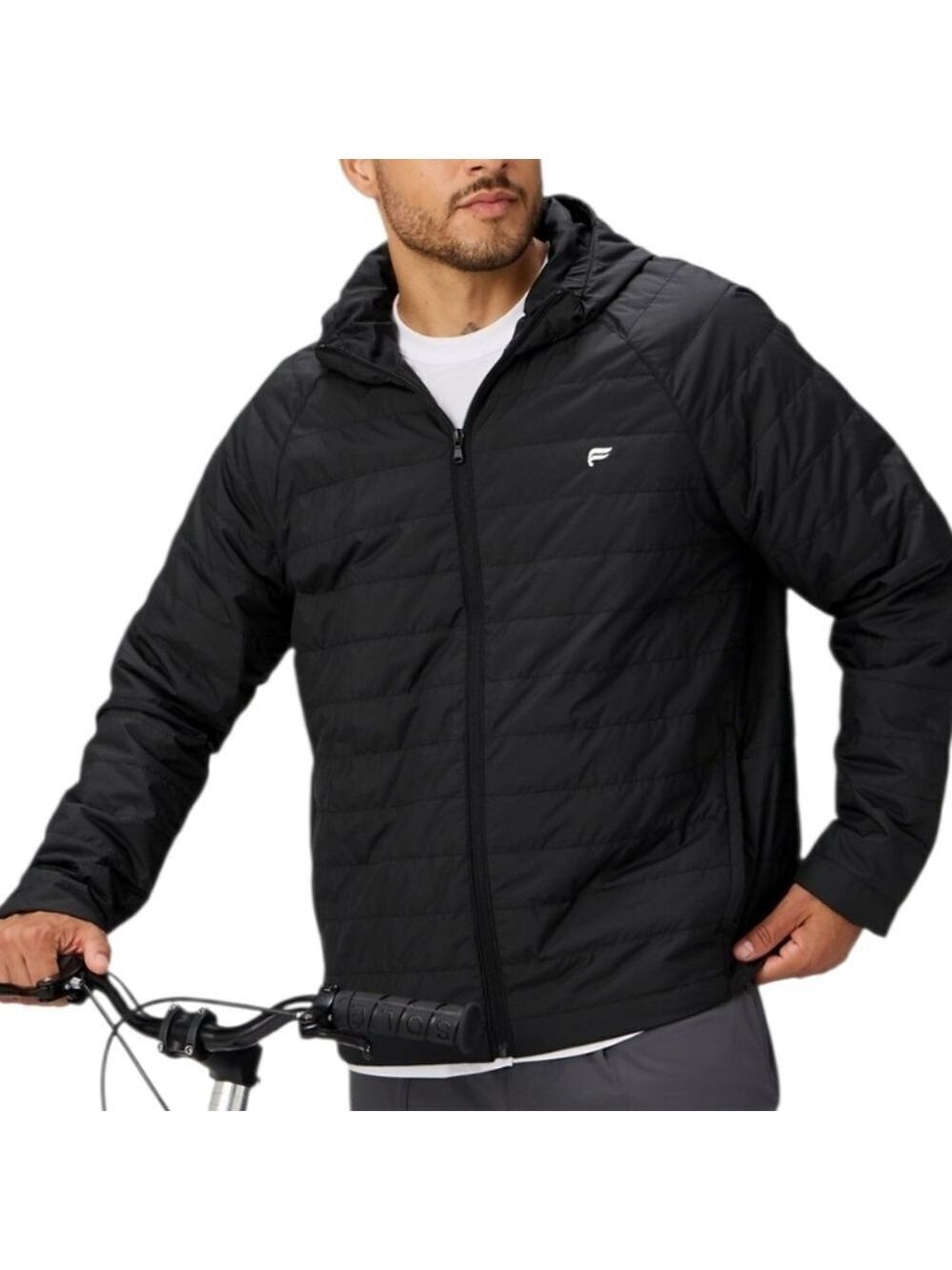 3133 NWT Fabletics The Commuter Light Fill Jacket Sz Med Black
